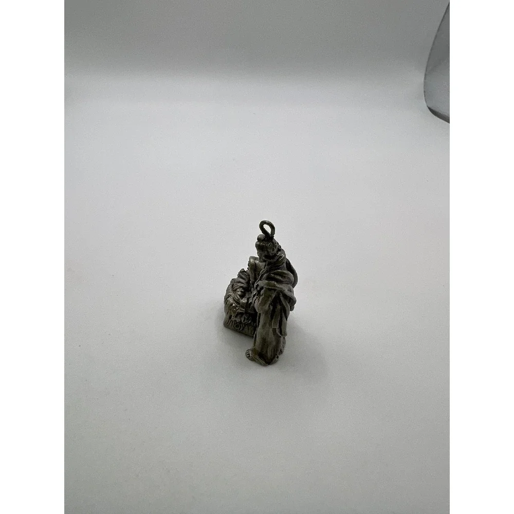 Hallmark Keepsake Pewter Mini Nativity Scene Ornament Holy Family #1 In‎ Series